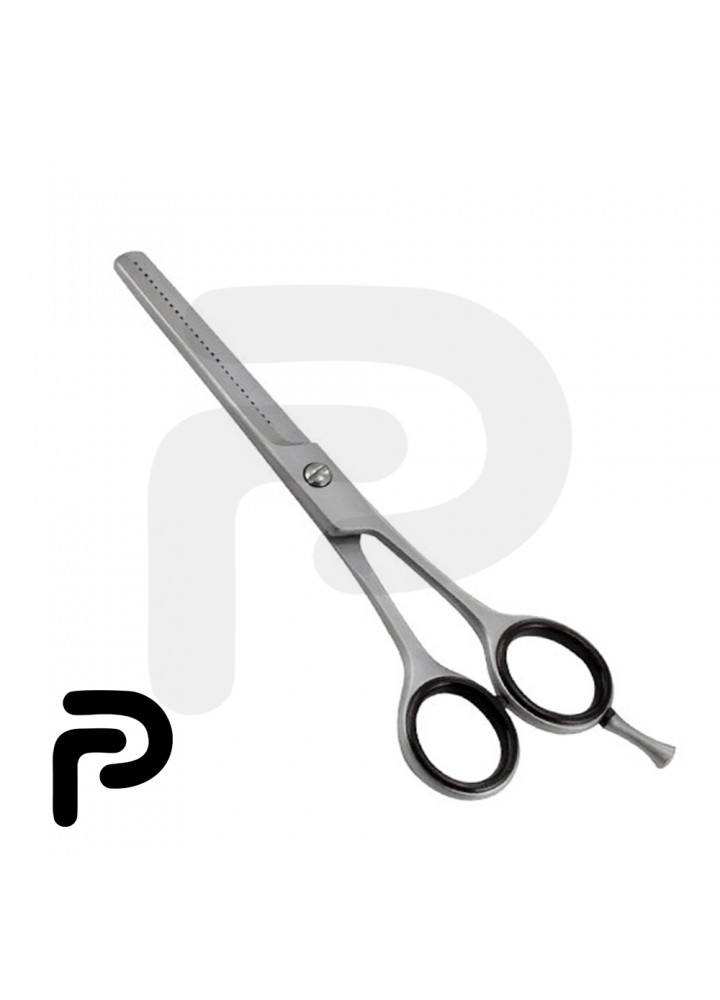 Slim line serrated barber scissor